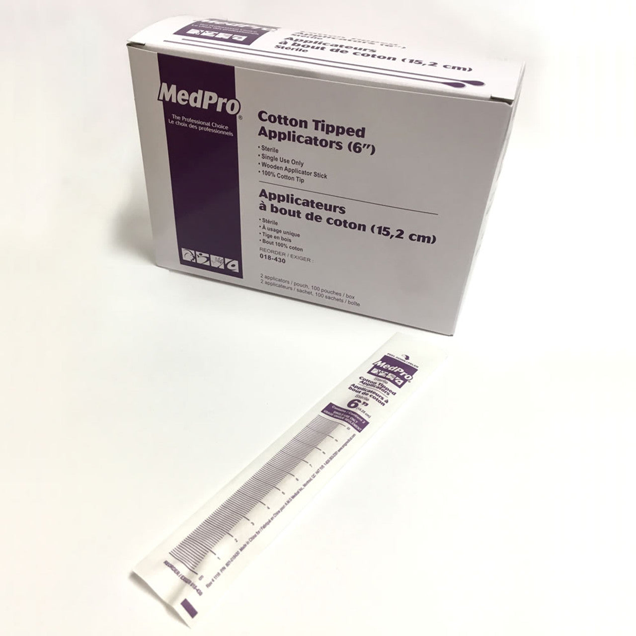 MedPro (2/Pkg) Sterile Cotton Tip Applicator, Wood, 6in - Box Of 100pkg - Home Health Store Inc