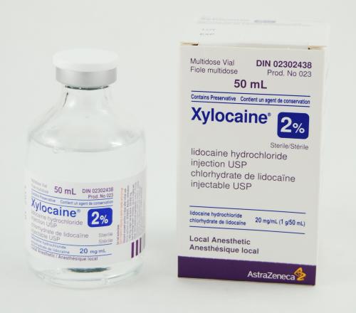 Anesthetic Local Injection Xylocaine 2% Plain w/ Preserve 50ml Vial