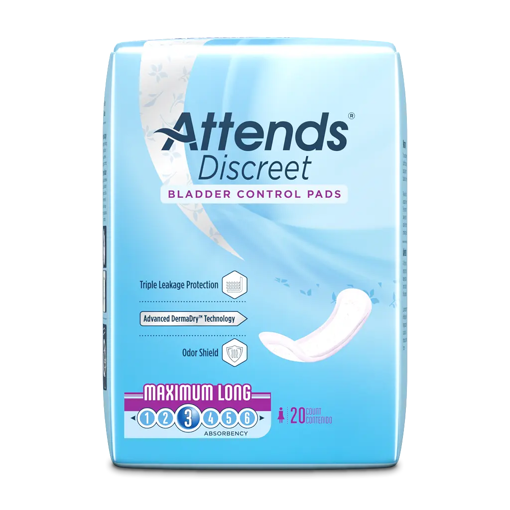 Attends Discreet Women's Maximum Long Pads - Home Health Store Inc
