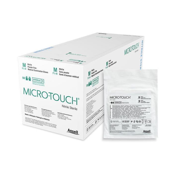 NITRATEX P/F STERILE GLOVE MEDIUM PAIR, 50PR/BOX - Home Health Store Inc