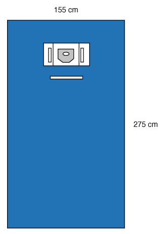 3M 1065 BX/20 STERI-DRAPE FABRIC DRAPES OPHTHALMIC PROCEDURAL SHEET WITH 2 POUCHES (NON-RETURNABLE)
