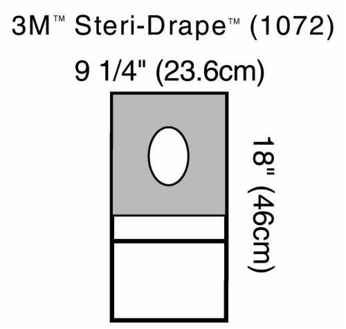 3M 1072 BX/10 DRAPE APERTURE POUCH 23 X 45CM