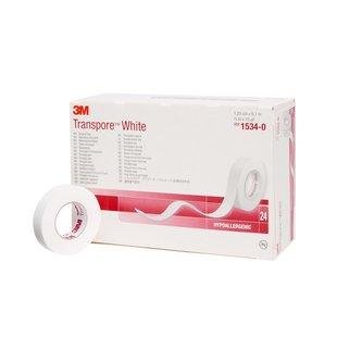 3M 1534-1-2 BX/24 TRANSPORE TAPE, 0.5IN X 10YD, WHITE
