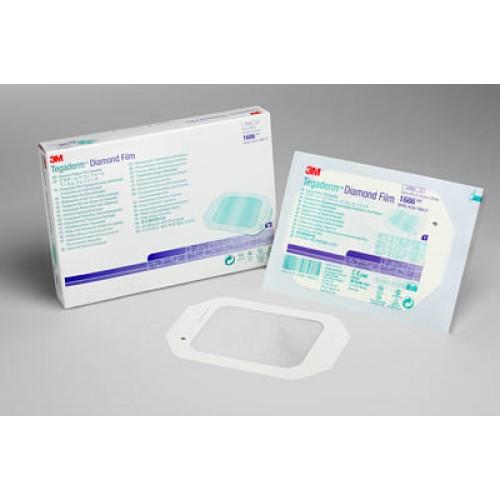 3M 1686 BX/50 TEGADERM DIAMOND PATTERN TRANSPARENT DRESSING, 4IN X 4 3/4IN