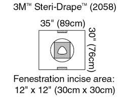 3M 2058 BX/10 DRAPE-STERI APERTURE POUCH 35IN X 30IN