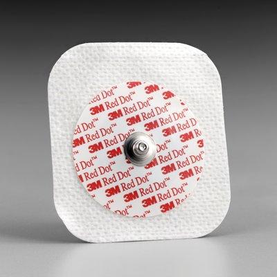 3M 2231 BG/50 ELECTRODE ECG ADULT CLOTH SQUARE SOLID GEL BULK RED DOT