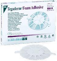 3M 90619 BX/5 TEGADERM FOAM DRESSING ADHESIVE, ADHESIVE INNER DIAMETER:3IN X 3IN OUTER DIAMETER:5-1/2IN X 5-1/2IN