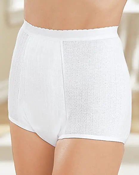 Healthdri Light & Dry 1-Piece Bladder Protection Women's Underwear Medium (26-29") White Reusable Cotton Elastic Bands - Ea/1 - Home Health Store Inc