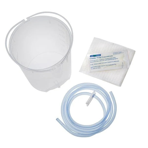 Enema Set W/ 1,500ml Bucket, 60in Tubing W/ Pre-Lubricated Tip