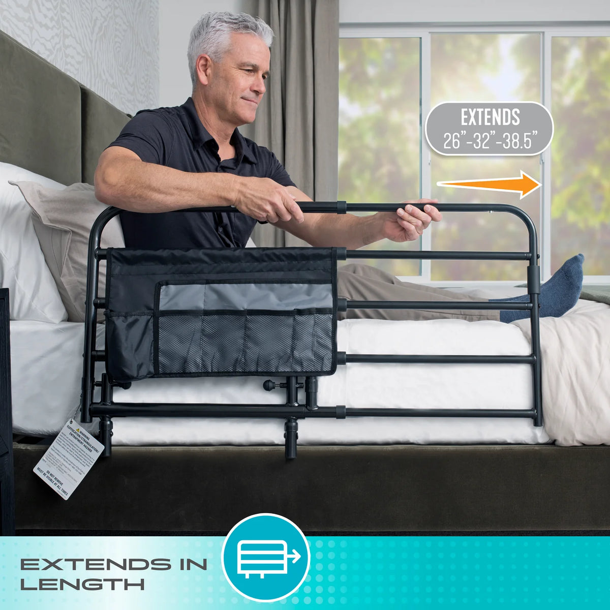 Wonder Pivot Bed Rail Tall
