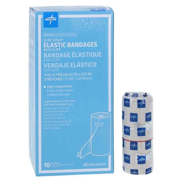 Elastic Tensor Bandage 4" X 5 Yards, 10/Box