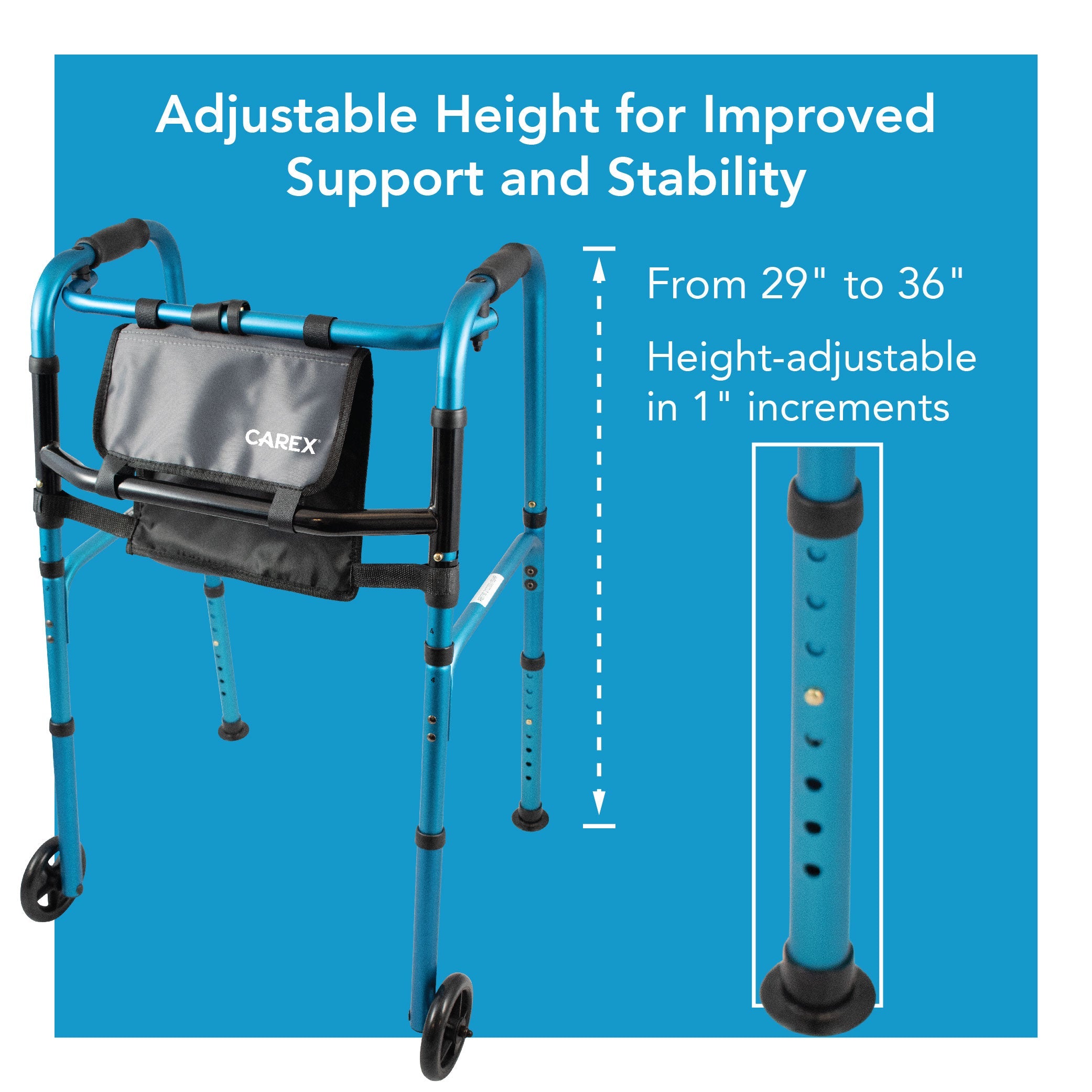 Déambulateur à deux roues avec siège