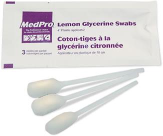 AMG 118-436 (CS/10) BX/25 (3/PK) LEMON GLYCERINE SWABS