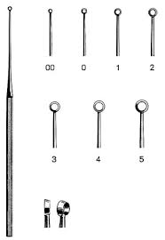 AMG 538-422 EA/1 BUCK EAR CURETTE 2 SHARP