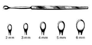 AMG 568-152 EA/1 FOX DERMAL EAR CURETTE 14CM 2 MM