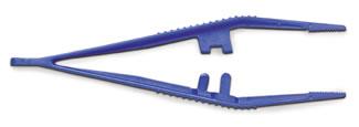 AMG 620-735 (CS/30) PKG/50 FORCEPS PLASTIC DISP 5 IN BLUE AUTOCLAVABLE