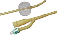 BRD 0168L14 BX/12 LUBRICATH CARSON 2-WAY MED OLIVE COUDE-TIP SINGLE-EYE FOLEY CATH 14FR 5CC BALLOON NON-RETURNABLE