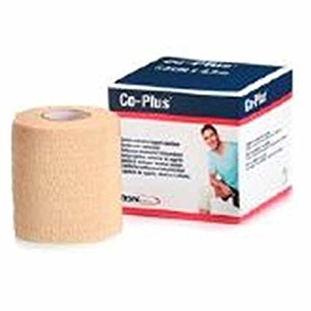 BSN 7210018 BX/18 CO-PLUS LATEX FREE ELASTIC COHESIVE BANDAGE 10CM X 4.5M (STRETCHED), BEIGE