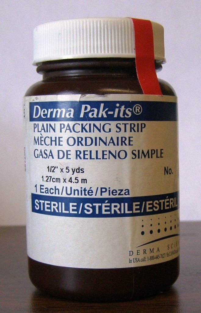 DUP 59221 (BX/12) EA/1 PAK-ITS PACKING GAUZE WITHOUT INSERT, PLAIN, 1/2IN x 5YDS