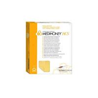 DUP 781 BX/10 MEDIHONEY HCS 10CM x 10CM HYDROGEL COLLOIDAL SHEET ANTIBACTERIAL NON-ADHESIVE SOOTHING & COOLING (63% LEPTOSPERMUM HONEY)