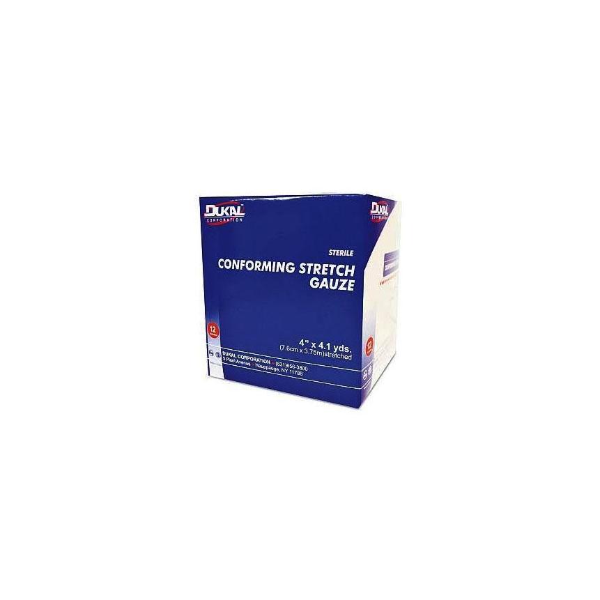 DU 704 BG/12 CONFORMING STRETCH GAUZE, STERILE, 4"