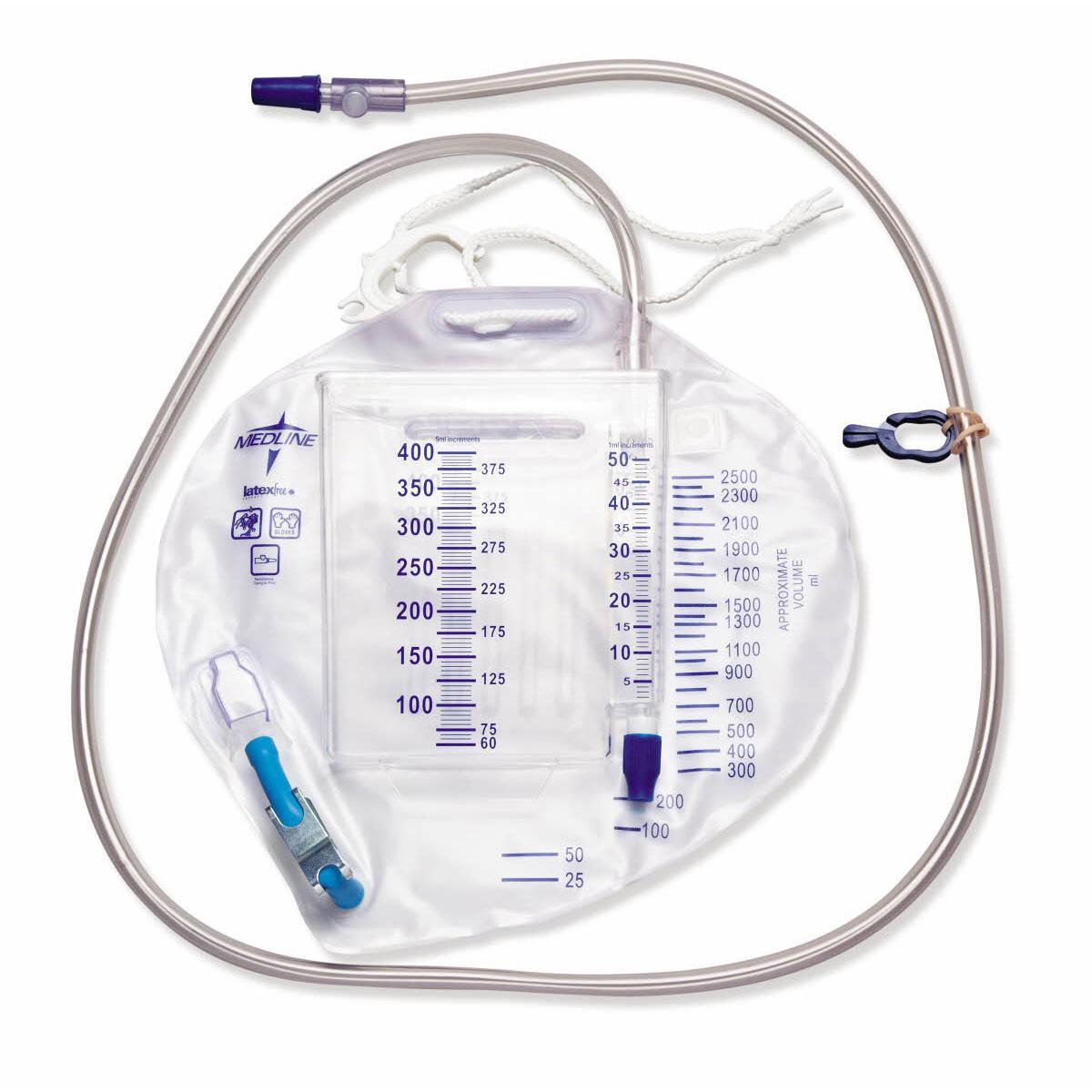 DYND 17403 BX/10 URINE METERS DRAIN BAG,400ML ,LF