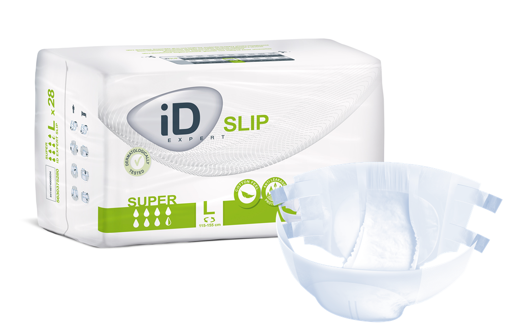 ID 5630375280 CS/3 (28/PKG) ID SLIP SUPER, LARGE, (45"-61"), 3800 ML ABSORBENCY.