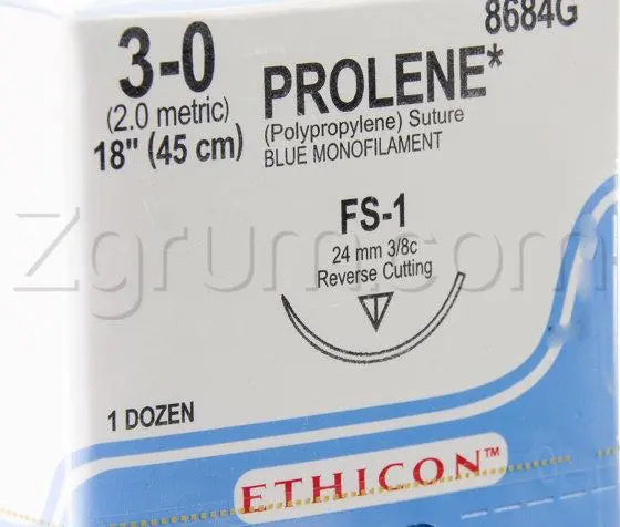 JNJ 8684G BX/12 SUTURE PROLENE SZ 3-0