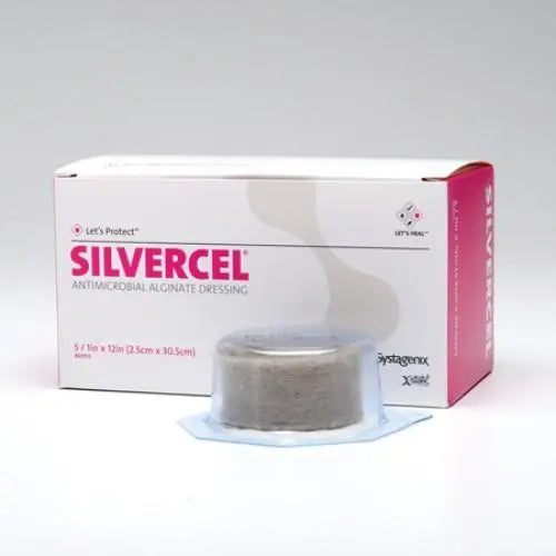 JNJ CAD230 BX/5 SILVERCEL HYDRO-ALGINATE ANTIMICROBIAL DRESSING W/ SILVER (2.5 x 30.5)CM ROPE