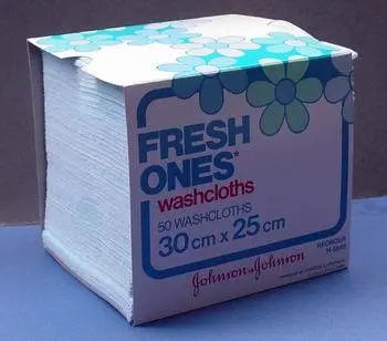 JNJ H5849 (CS40) BX/50 FRESH ONES® WASHCLOTHS SMALL (25CM X 30CM)