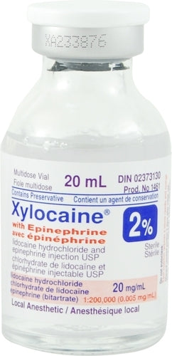 BX/10 XYLOCAINE 2% W/ EPINEPHRINE 1:200M, 20ML - Home Health Store Inc
