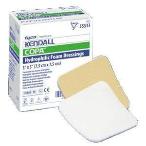 KND 55544 BX/10 COPA HYDROPHILIC FOAM DRESSING, 4IN X 4IN