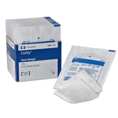 KND 6318 PK/10 CURITY GAUZE PREMIUM WOVEN SPONGE 8-PLY (4"x4") STERILE LATEX-FREE