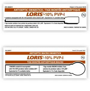 LER 109-05 BX/50 ANTISEPTIC SWABSTICK, 10% PVP 1% IODINE