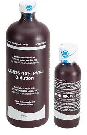 LER 109-09 CS/48 PVP-I SOLUTION WITH SNAP CAP. 10% W/V POVIDONE IODINE. 115ML