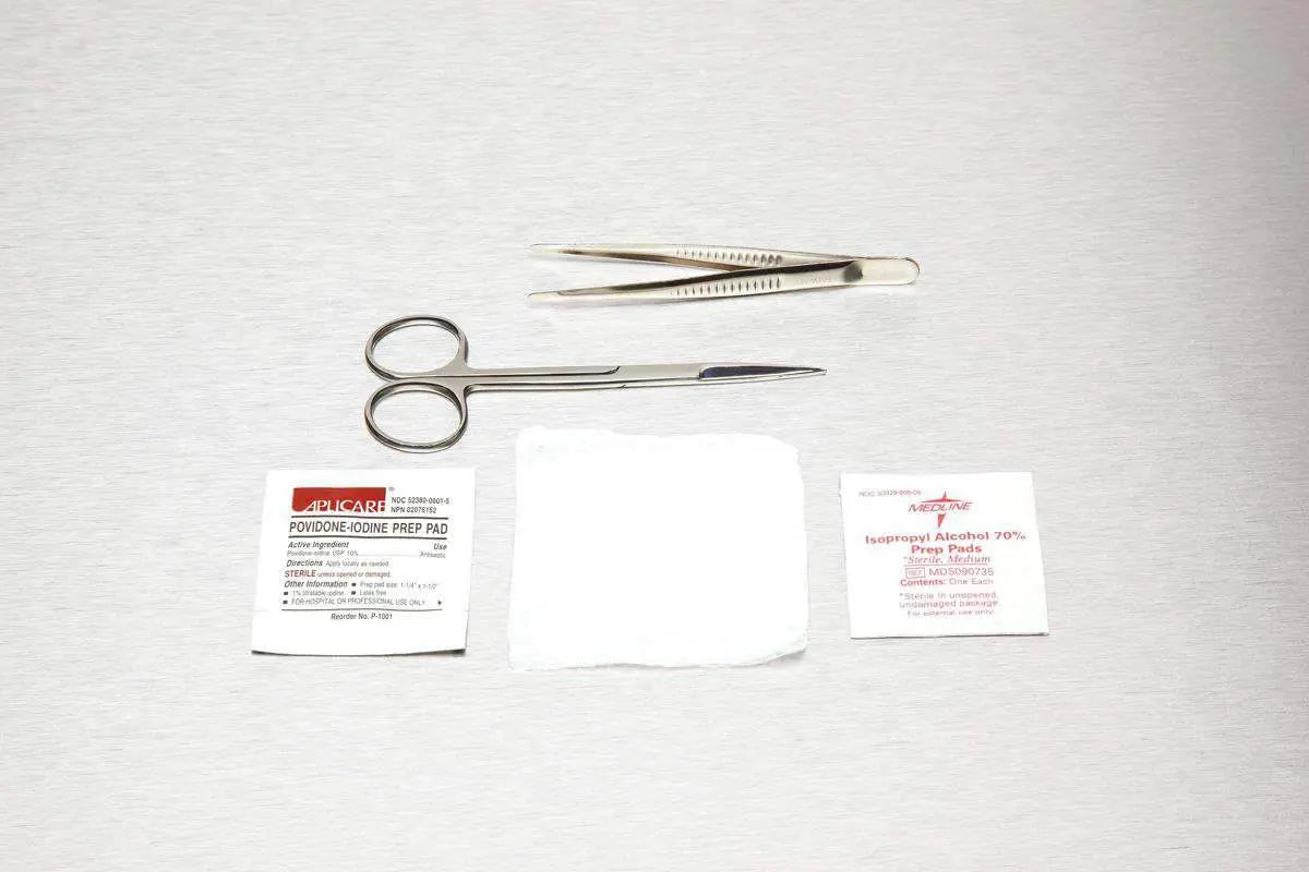 MDL MDS707555 (CS50) EA/1 SUTURE REMOVAL TRAY W/ LITTAUER WIRE SCISSORS