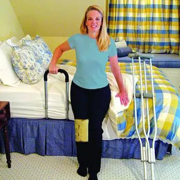 MTS 502 EA/1 BED RAIL. COMES W/20INX29IN BED BOARD.HANDLE WIDTH 9IN.HEIGHT 21.5IN-24.5IN WEIGHT CAP.250LBS