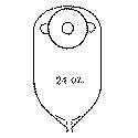 NUH 8256 BX/10 ROUND POST-OP URINARY PCH, ADULT SIZE 24OZ, CLEAR W/ BELT TABS, OPENING SIZE 3/4IN (NON-RETURNABLE)