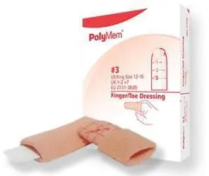 PLM 4403 BX/6 POLYMEM #3 FINGERCOT DRESSING, (RING SIZE 12-16).