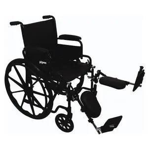 PMI WC11616DE EA/1 PROBASICS K1 PATIENT STANDARD WHEELCHAIR (16x16) W/ REMOVABLE PADDED ARMRESTS & ELEVATED FOOTRESTS BLACK 250LBS 24" TIRE & 8" CASTERS (NON-RETURNABLE)