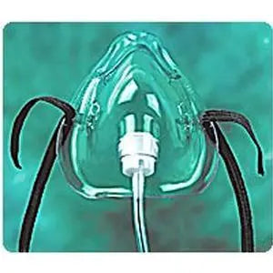 RUS 1041 CS/50 SURE-FLOW OXYGEN MASK W/ 7' TUBING MEDIUM CONCENTRATION ADULT ELONGATED