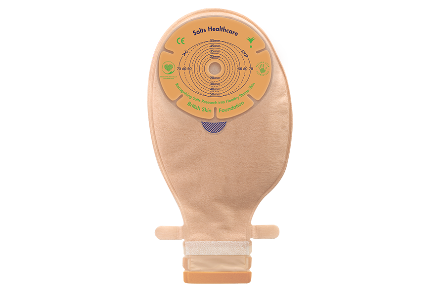 SALT NDA13 BX/30 CONFIDENCE NATURAL ADVANCE 1-PIECE DRAINABLE POUCH WITH FLEXIFIT AND ALOE, CUT TO FIT 13-70MM