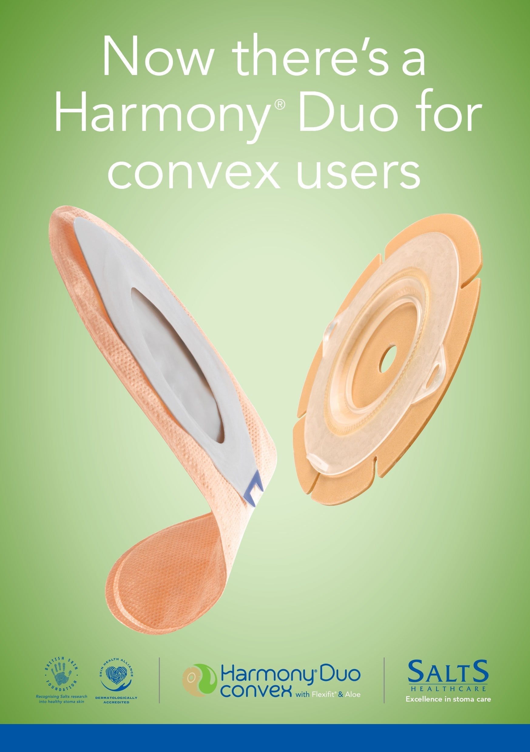 SALT XFHD25 BX/5 HARMONY DUO CONVEX FLANGE, FITS POUCHES 1350, PRECUT 25MM