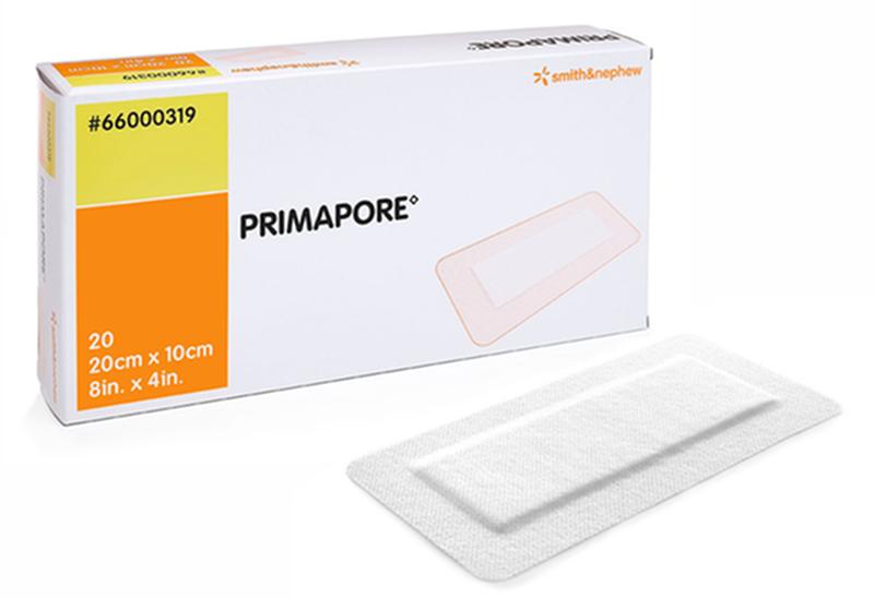 Bx/20 Primapore Low-Adherent Post-Op Island Dressing, Size 15Cm X 8Cm