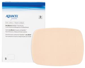 Bx/5 Aquacel Non-adhesive Foam Dressing, 6in X 8in (15cm X 20cm)