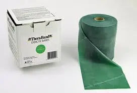 TB 20140 EA/1 THERABAND HEAVY EXERCISE BAND, 5.5IN X 50YD, GREEN, LATEX