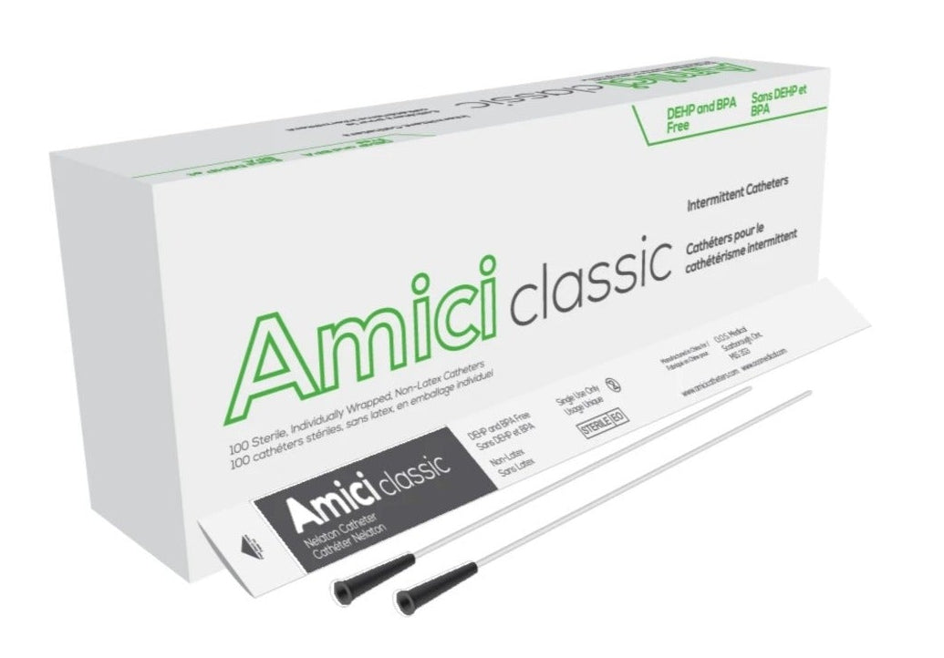 Amici Classic Male Intermittent Catheters, 16in - Box of 100