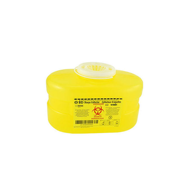 Sharps Collector, One-Piece, Vertical Entry, 3.1L, Yellow