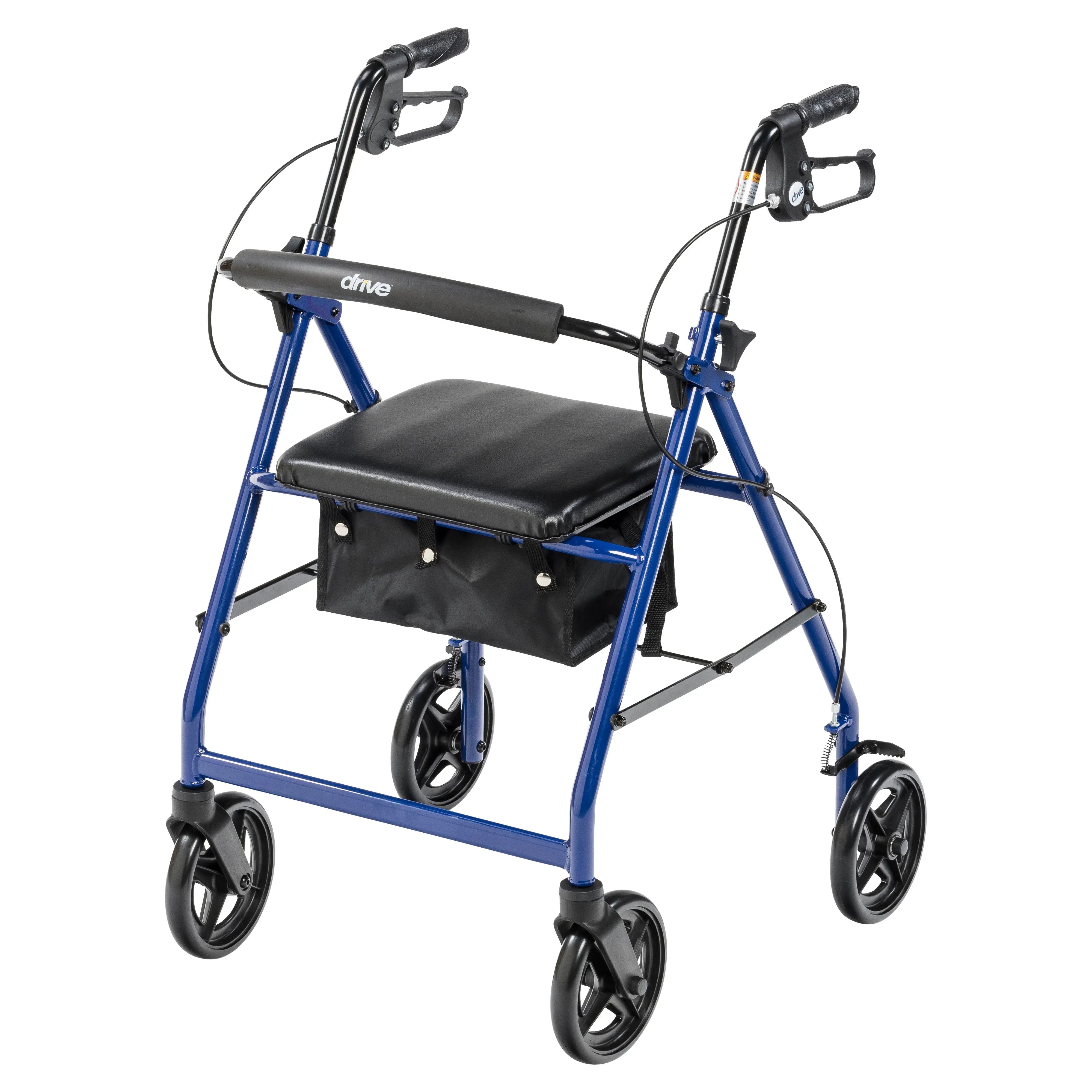 Aluminum Rollator Rolling Walker with Fold Up and Removable Back Support and Padded Seat - Home Health Store Inc