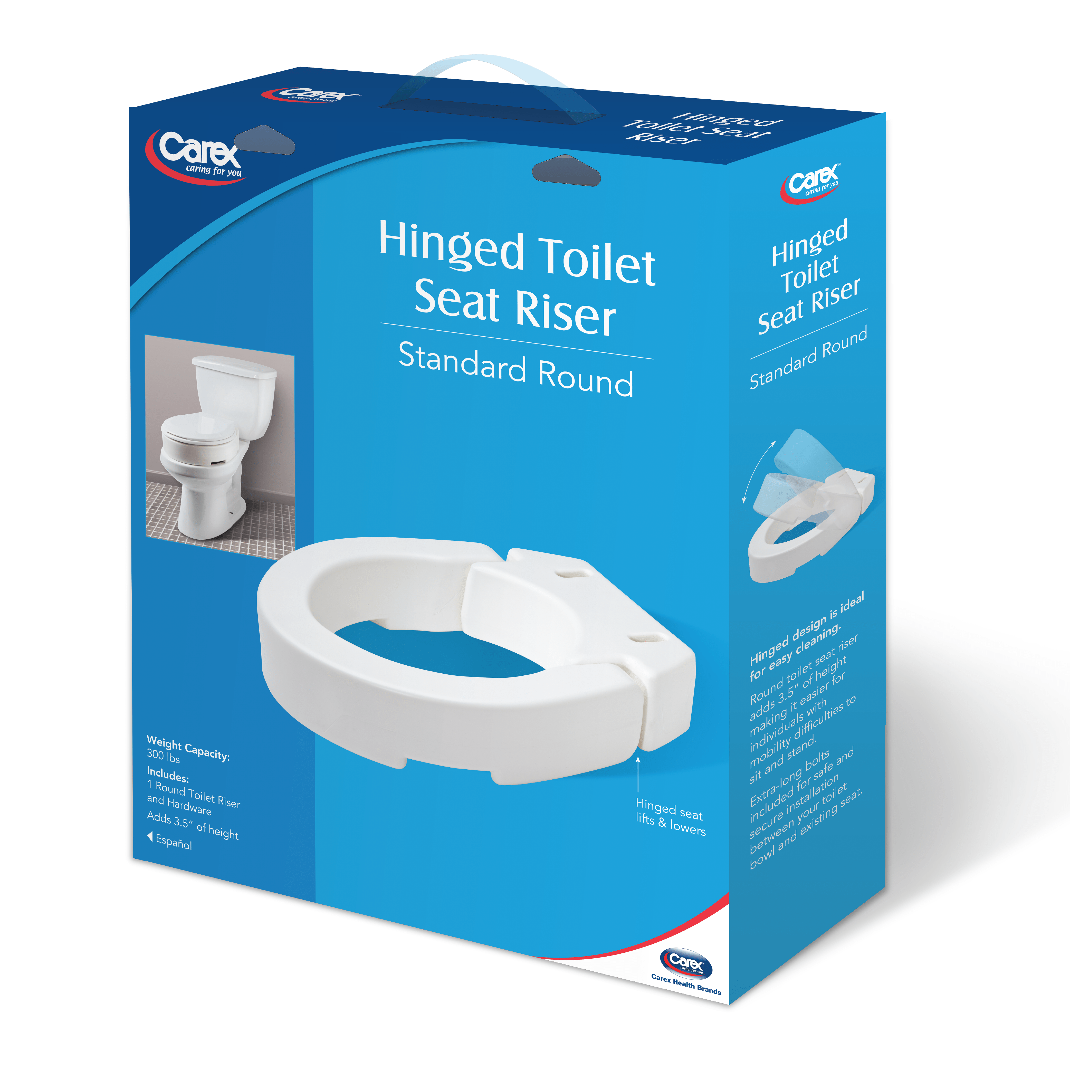 Carex Flip Up Raised Toilet Seat
